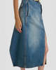 Victoria Beckham Asymmetric Utility Skirt - Medium Wash Denim - Thumbnail 4
