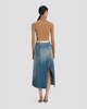 Victoria Beckham Asymmetric Utility Skirt - Medium Wash Denim - Thumbnail 5