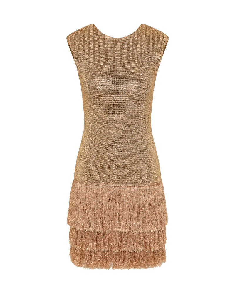 Aje Breeze Knit Mini Dress - Rose Gold Aje Breeze Knit Mini Dress - Rose Gold