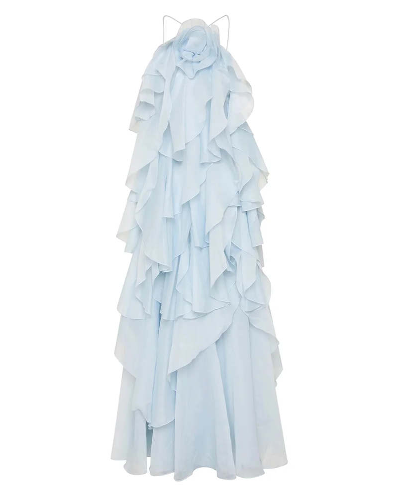 Aje Pandorea Layered Maxi Dress - Blue