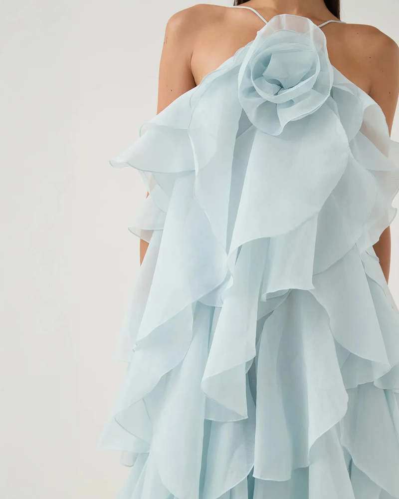 Aje Pandorea Layered Maxi Dress - Blue