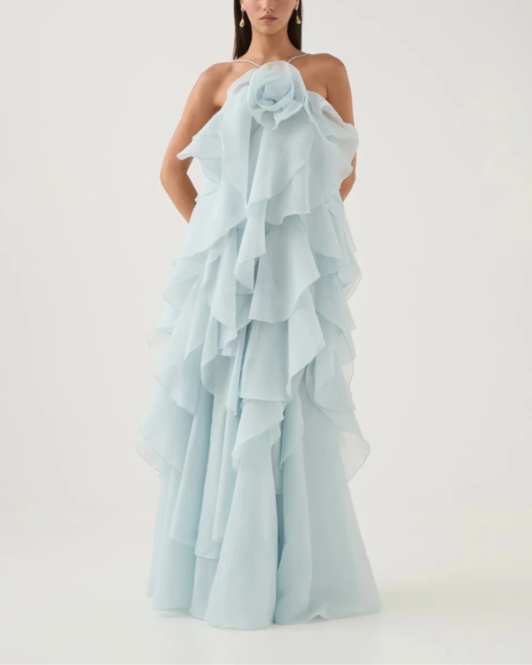 Aje Pandorea Layered Maxi Dress - Blue
