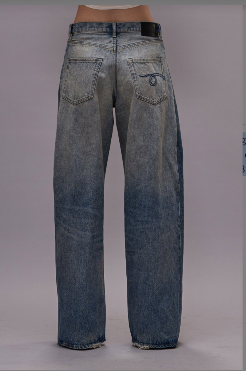 デニム・ジーパン R13 'Insert D'arcy' jeans R13 Insert D'arcy Loose Soft Jean - Vin Indigo Clrblck