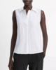 VINCE Boxy Sleeveless Buttondown Top - Optic White - Thumbnail 1