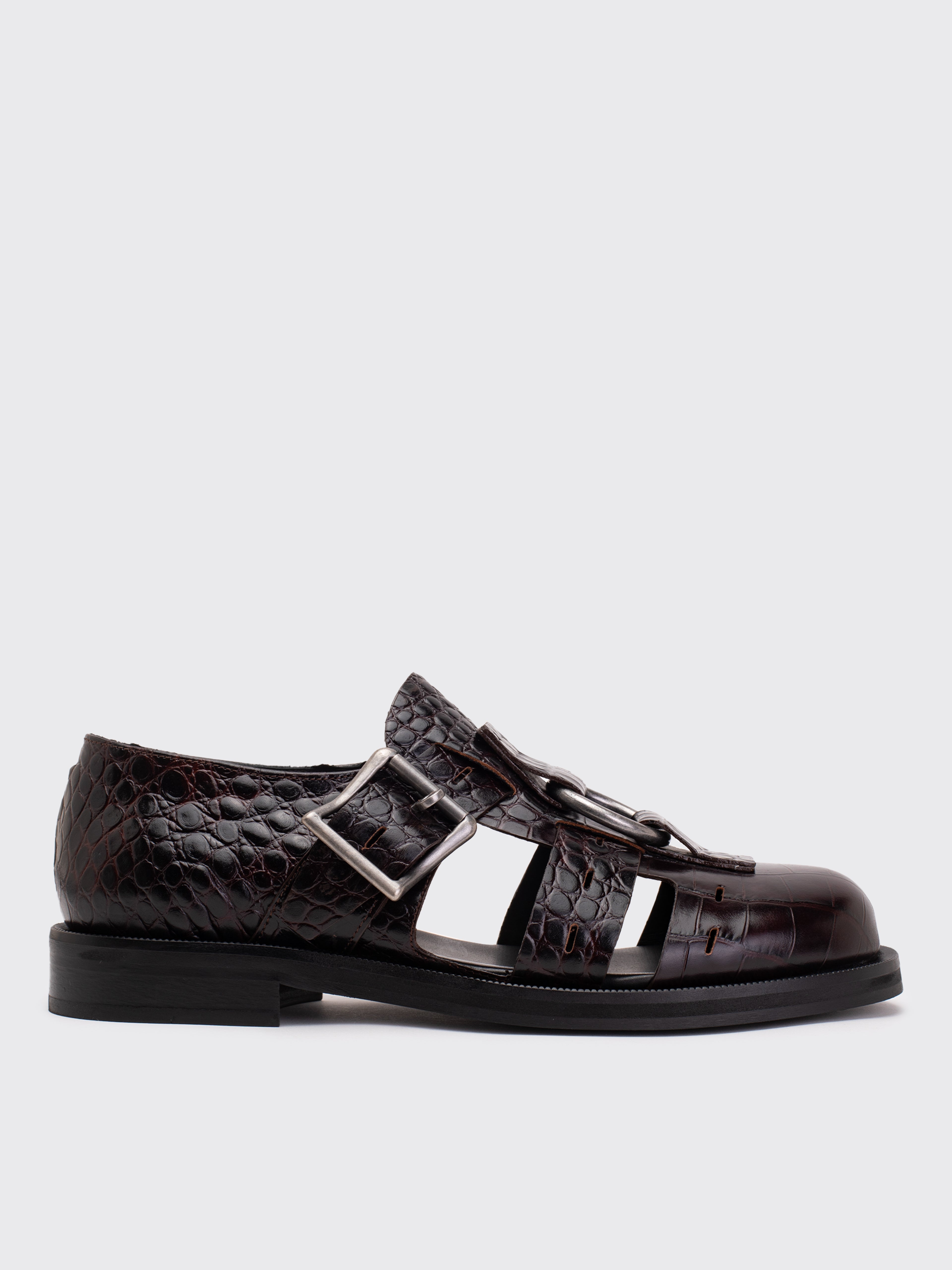 Martine Rose Bondage Belt Sandal - Black | Garmentory