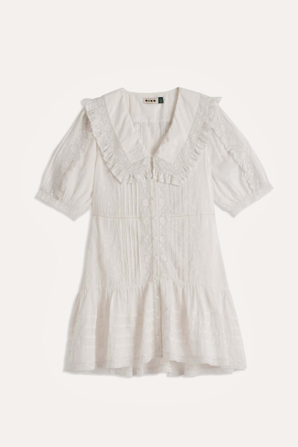RIXO LONDON Dove Dress Pansy Embroidery Dress | Garmentory