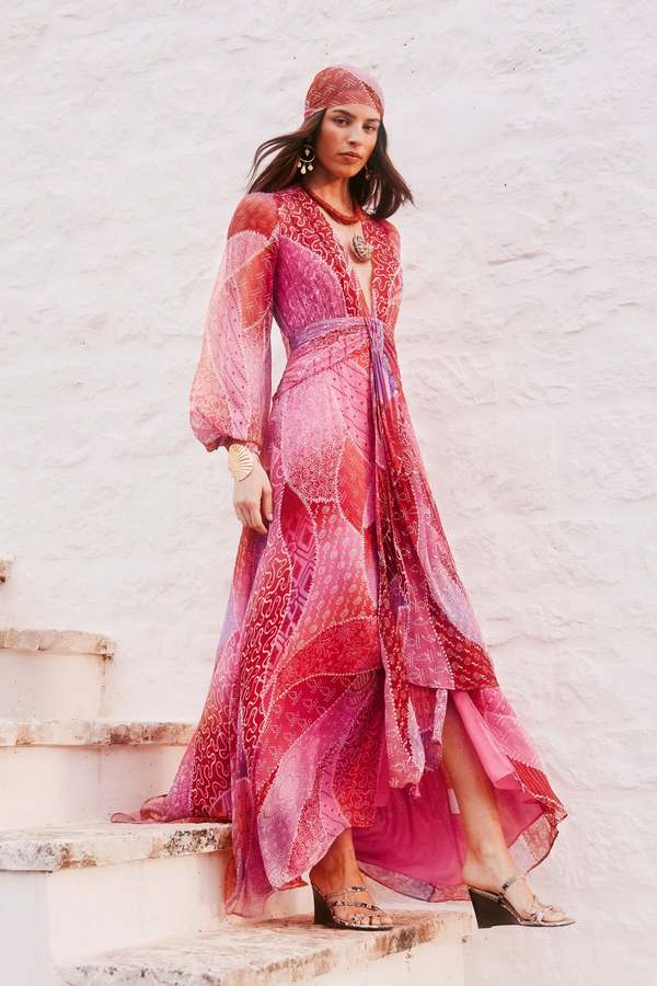 rixo london dress Rixo Emory Silk Gown Antelope Spot Black