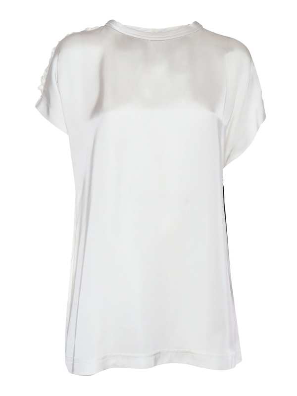 Tシャツ・カットソー FABIANA FILIPPI Filo Diamante T-shirt White FABIANA FILIPPI Filo Diamante-Trim Jersey T-Shirt | Neiman