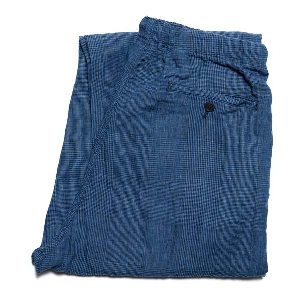 Orslow Wide Fit New Yorker Pant - Indigo Check