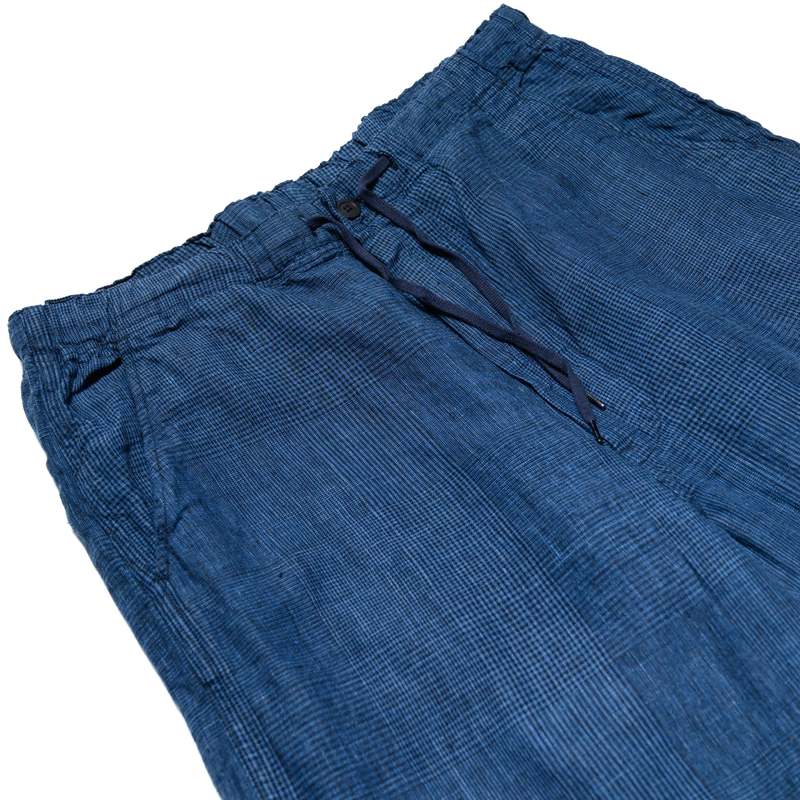 Orslow Wide Fit New Yorker Pant - Indigo Check
