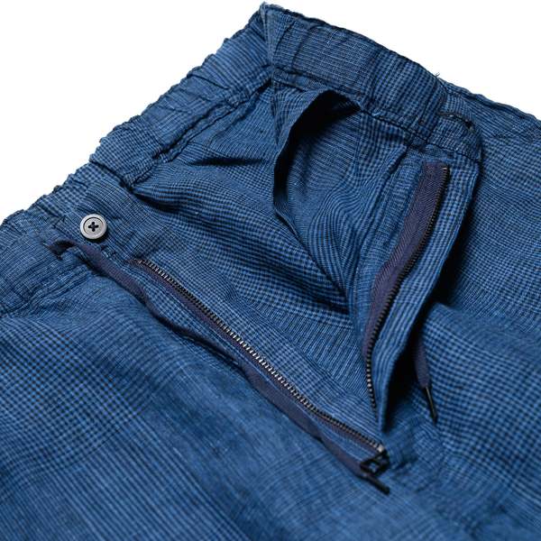 Orslow Wide Fit New Yorker Pant - Indigo Check