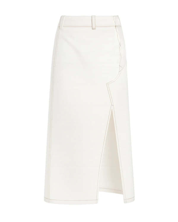 Victoria Beckham Asymmetric Utility Skirt - White