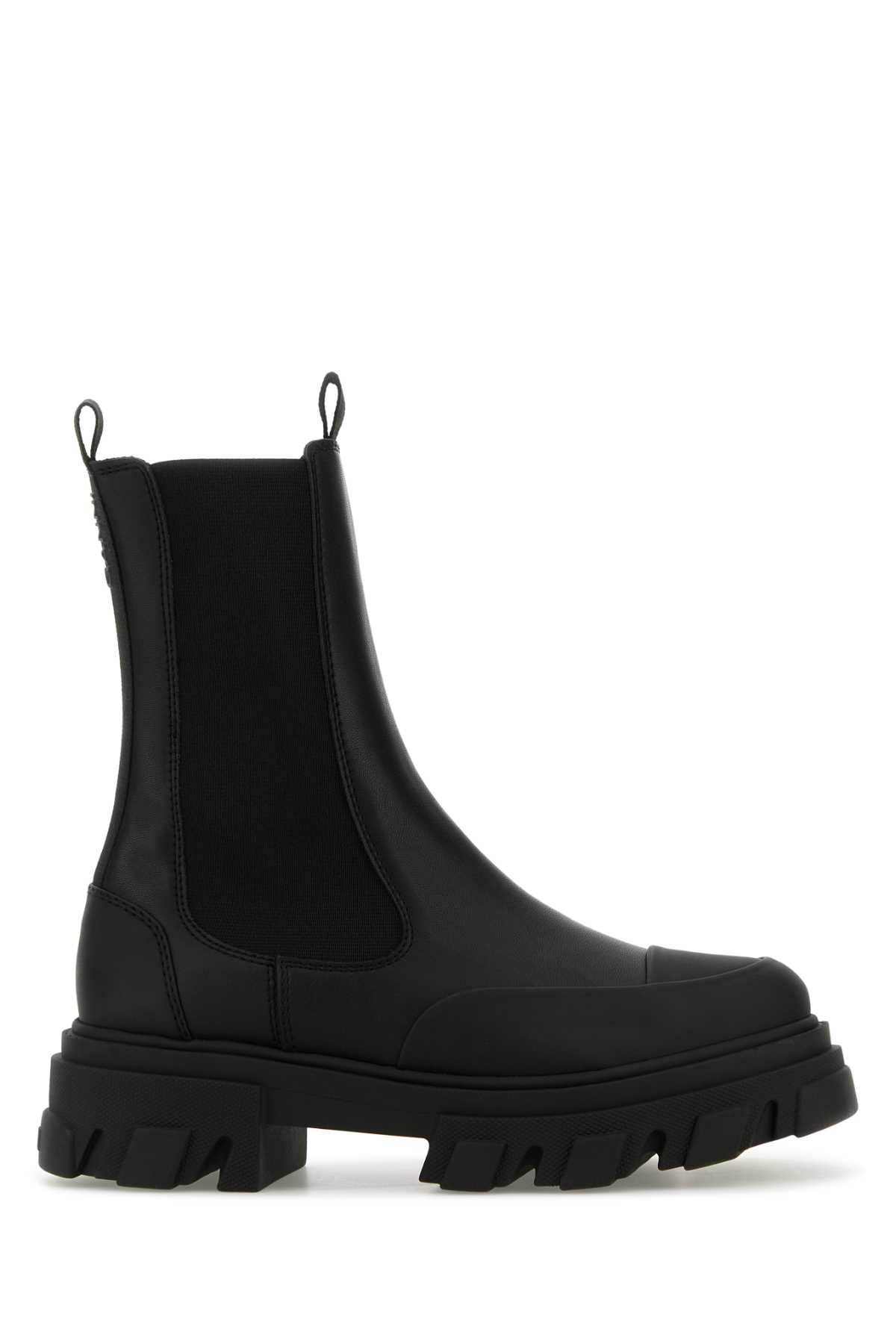 【関税&送料込】Ganni Black Leather Ankle Boots Ganni Black Leather Ankle Boots - Black | Garmentory