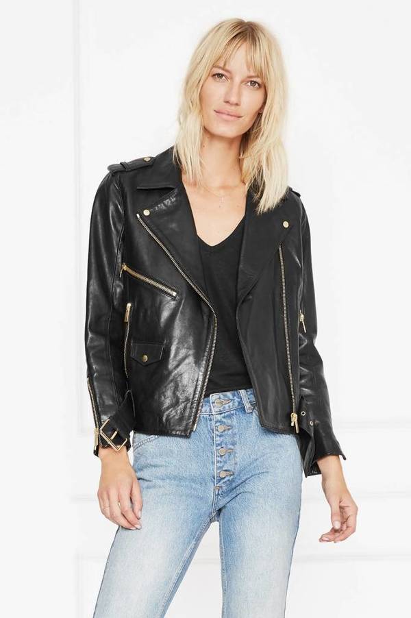 Anine Bing Vintage Leather Jacket Black Garmentory Anine Bing