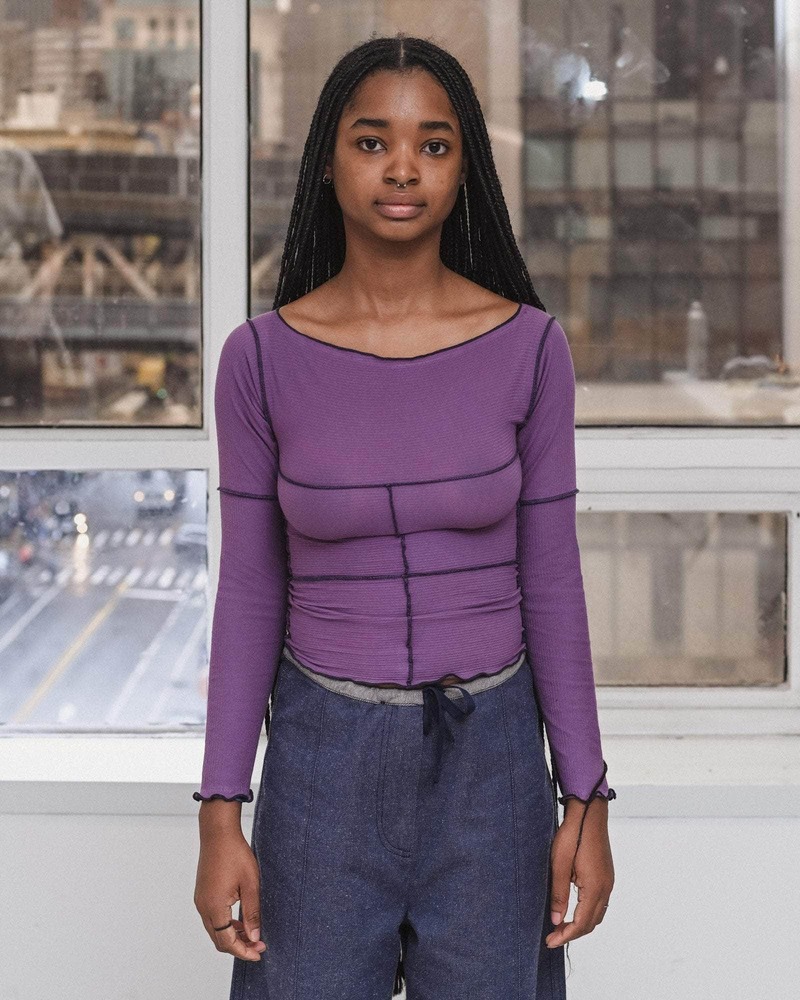 Baserange Cinder Longsleeve Top - Venet Purple Baserange Cinder Longsleeve Top - Venet Purple