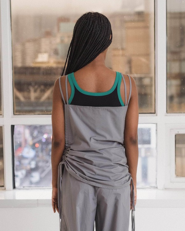 Baserange Pictorial Strap Top - Ziti Grey | Garmentory