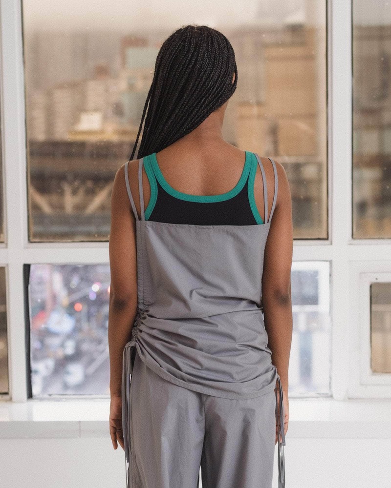 Baserange Pictorial Strap Top - Ziti Grey | Garmentory