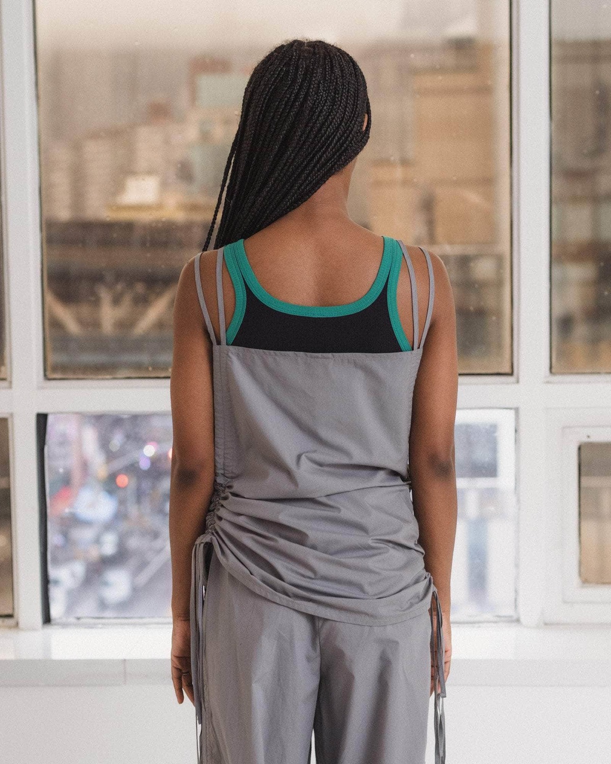 Baserange Pictorial Strap Top - Ziti Grey | Garmentory