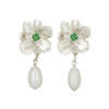 Mondo Mondo Flower Pearl Drop Earrings - Thumbnail 1