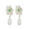 Mondo Mondo Flower Pearl Drop Earrings - Thumbnail 2