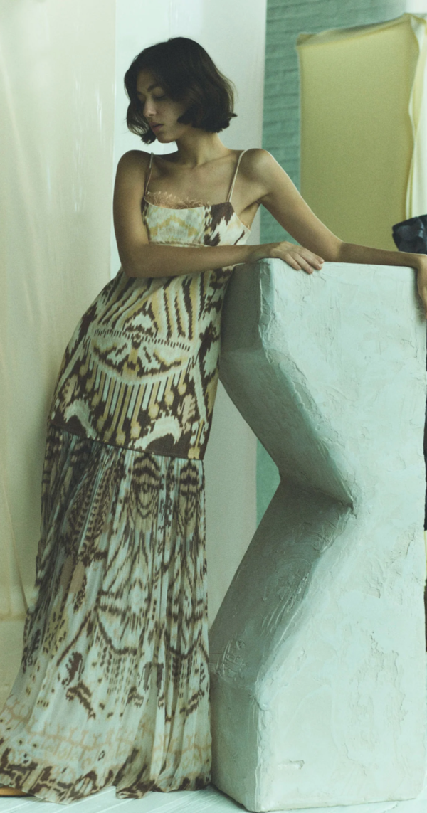 ulla johnson drop waist dress Flowing Dropped Waist Maxi Dress - Cream main image 1