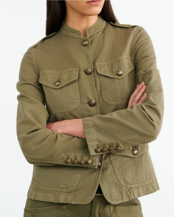Nili Lotan Mona Jacket - Olive Green | Garmentory