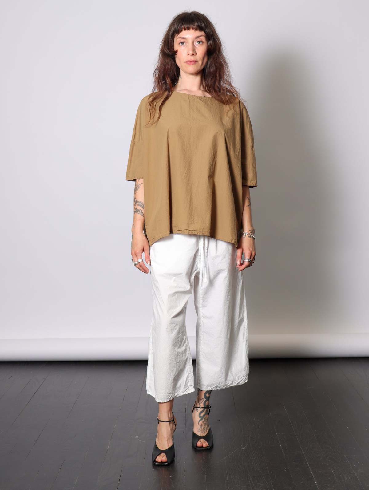 album di famiglia WIDE TROUSERS 25ss 限定 rennes — Album di Famiglia | Wide & Short Trouser TC in Milk