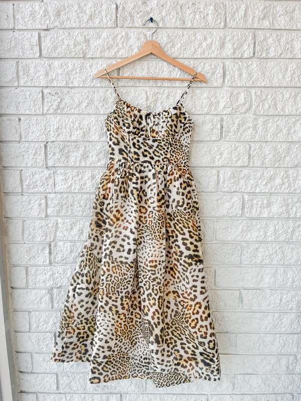 Cara Cara Alba Midi Dress - Cheetah | Garmentory