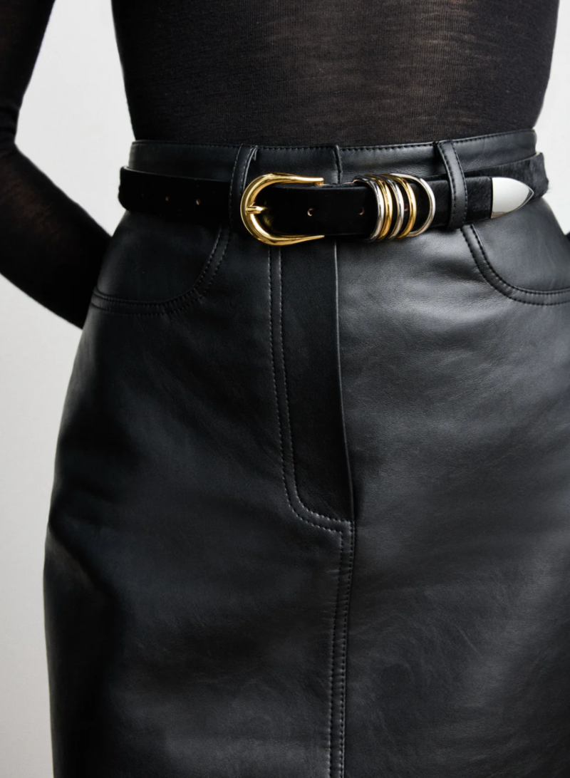 Dhanche Hollyhock Mixed Metal Belt