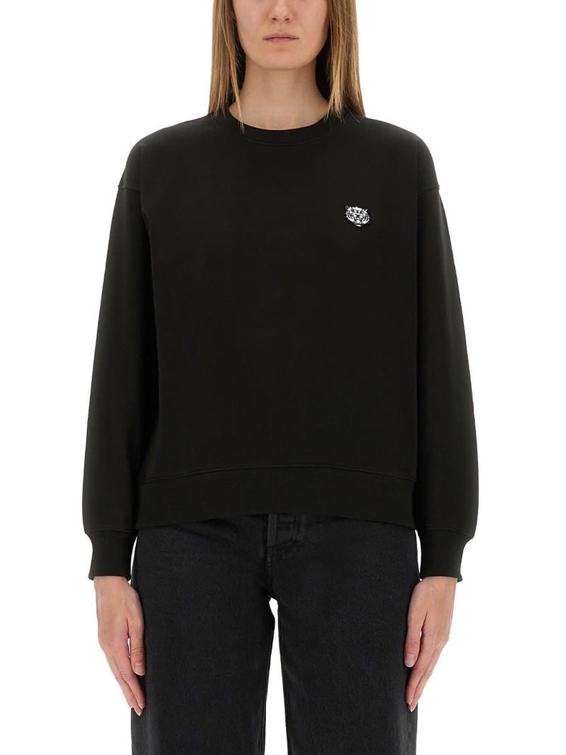 スウェット・トレーナー KENZO Black Cotton Sweatshirt KENZO WOMEN TIGER HEAD SWEATSHIRT BLACK *NWT* | eBay
