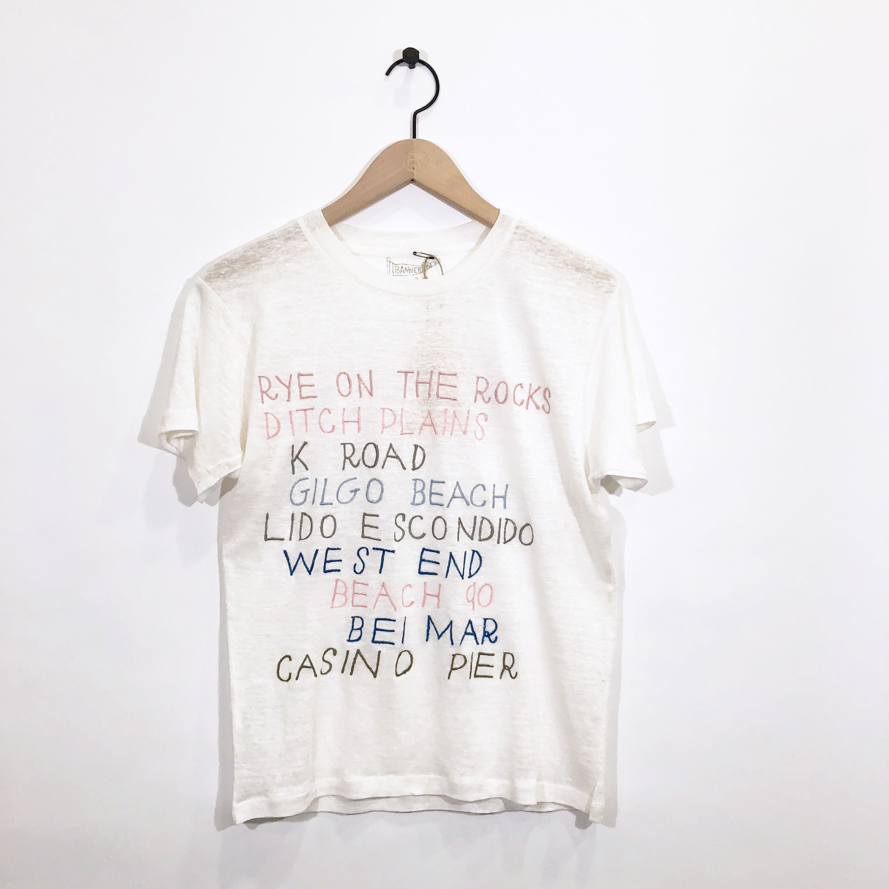 Unisex Banner Day East Coast Surf Spots T Shirt Garmentory