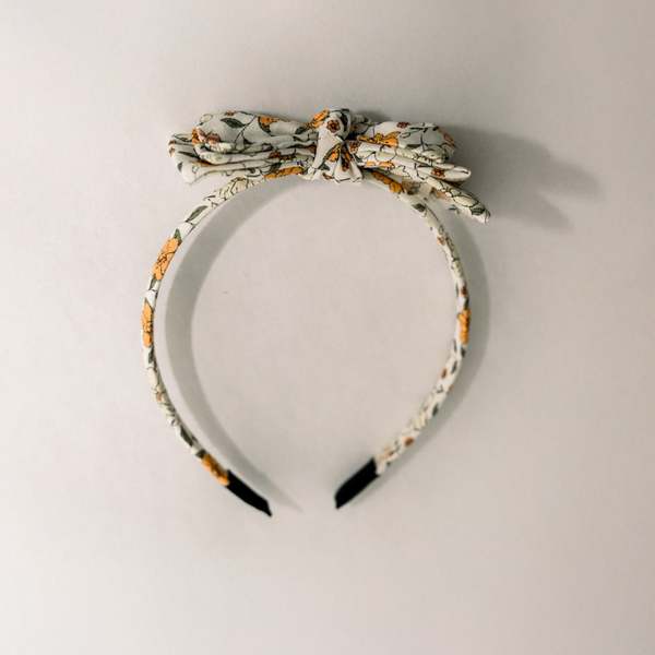 Kids Piper&Cloth Three Little Bows Headband - Marigold Dawn