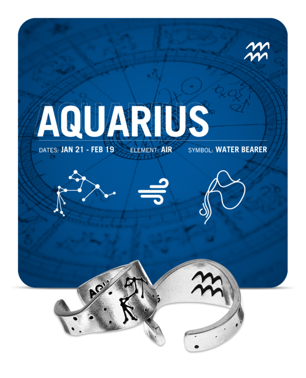 Whitney Howard Designs Zodiac/Celestial Ring - Aquarius
