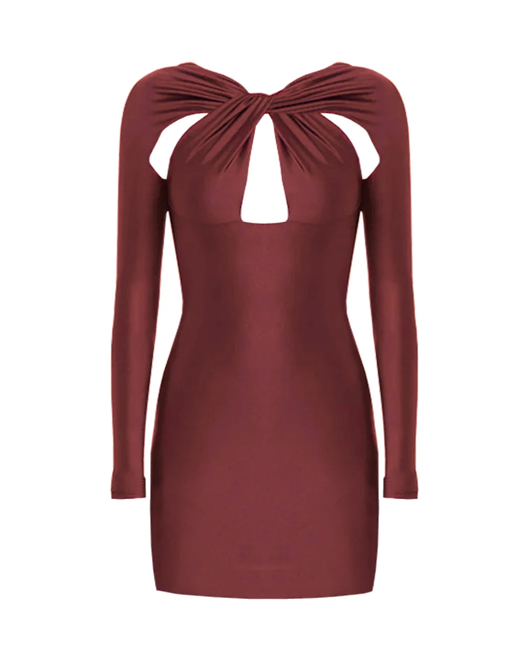 Coperni Twisted Cut Out Jersey Dress - Red Rhubarb