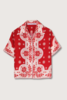 Alix Of Bohemia Stevie Lava Bandana Camp Shirt - Red - Thumbnail 1