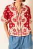 Alix Of Bohemia Stevie Lava Bandana Camp Shirt - Red - Thumbnail 2