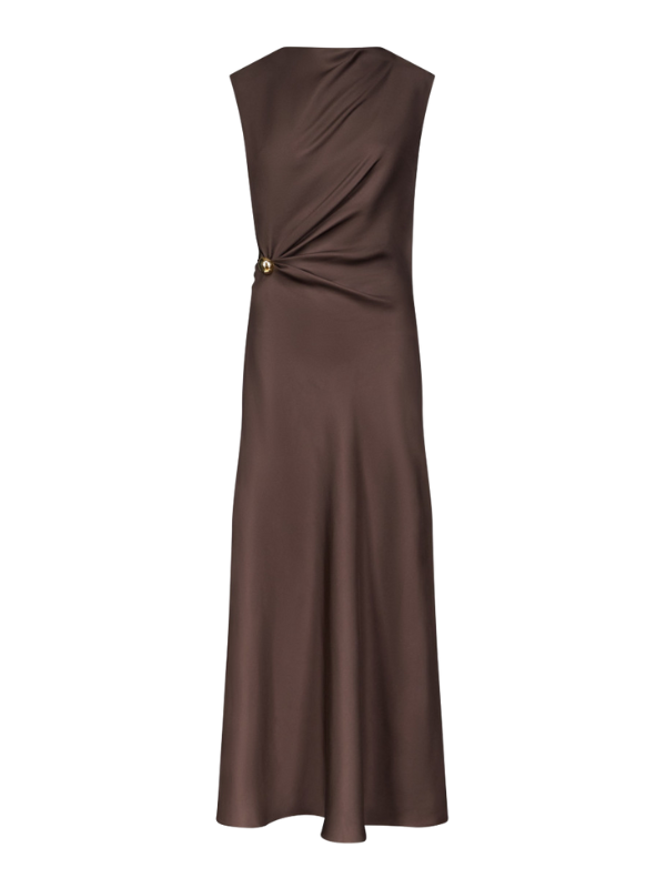 ワンピース Loulou Studio DRESS (ROAN BROWN) Loulou de Saison Roan Draped Dress | Garmentory