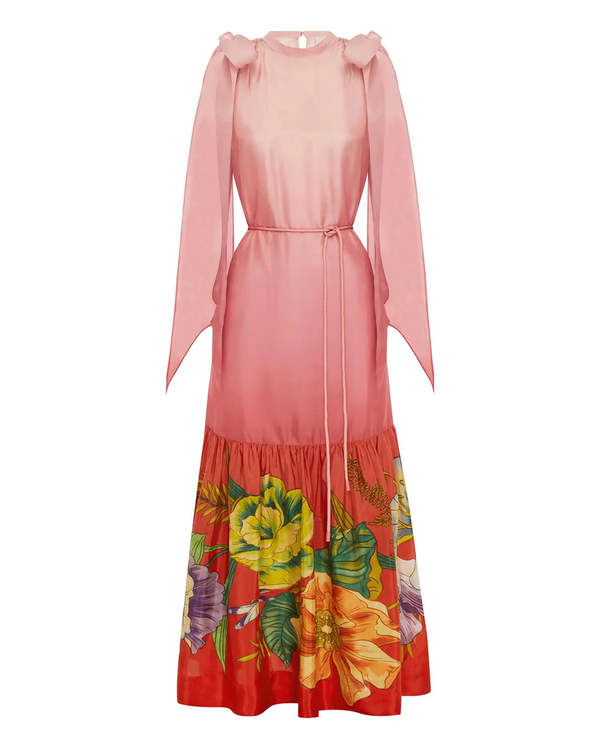 fitted lace wedding dress Alemais Hearts Embroidered Midi Dress Print Size AU 16 main image 1
