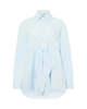 JW ANDERSON Peplum Drape Shirt - Blue - Thumbnail 1