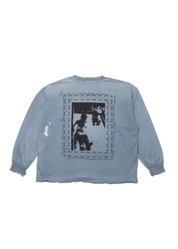 Enfants Riches Déprimés Printed Long Sleeve Top - Blue | Garmentory