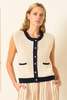 Alix Of Bohemia Ilias Captain Crochet Vest - White Captain - Thumbnail 1