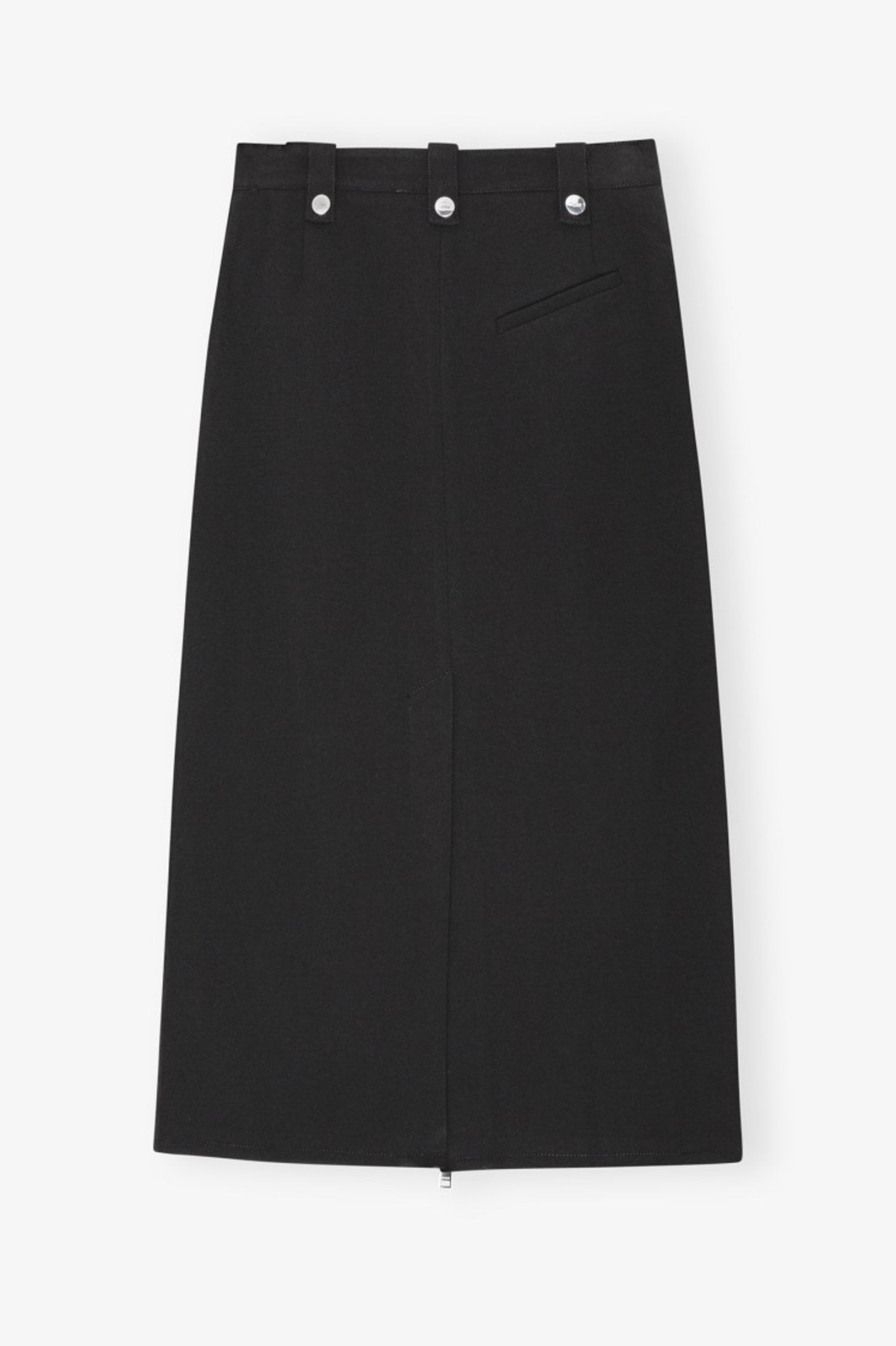 スカート Ganni Bonded Crepe Skirt With Butterfly Hardware Ganni Bonded Crepe Skirt With Butterfly Hardware - Black