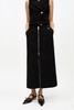 Ganni Bonded Crepe Skirt With Butterfly Hardware - Black - Thumbnail 4