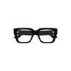 BOTTEGA VENETA Rectangular Square Eyeglasses - Shiny Black - Thumbnail 1