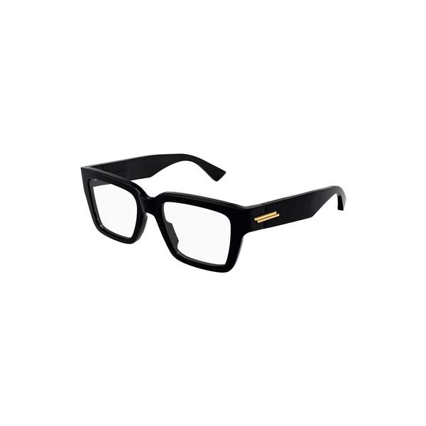 BOTTEGA VENETA Rectangular Square Eyeglasses - Shiny Black