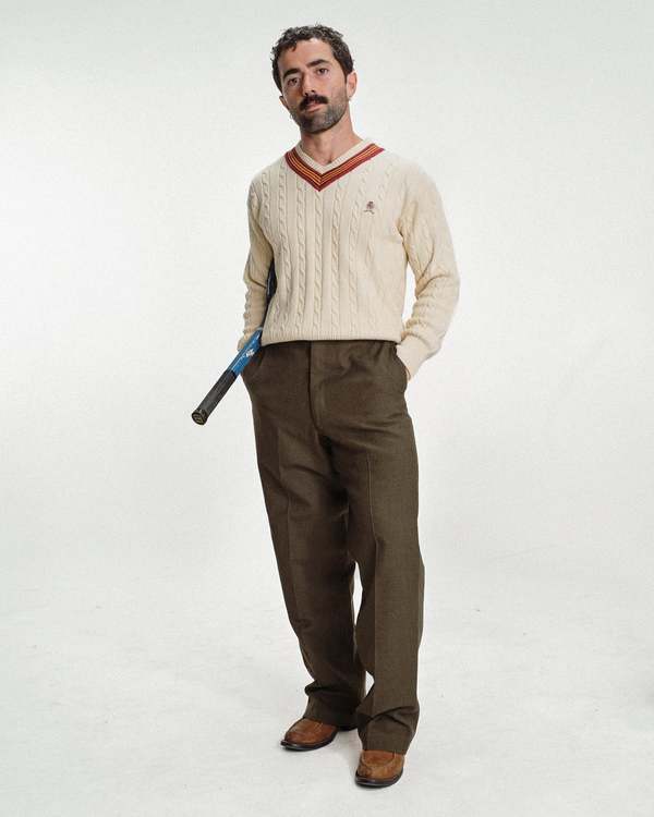 Vintage Wool Slacks - Deep Army Green