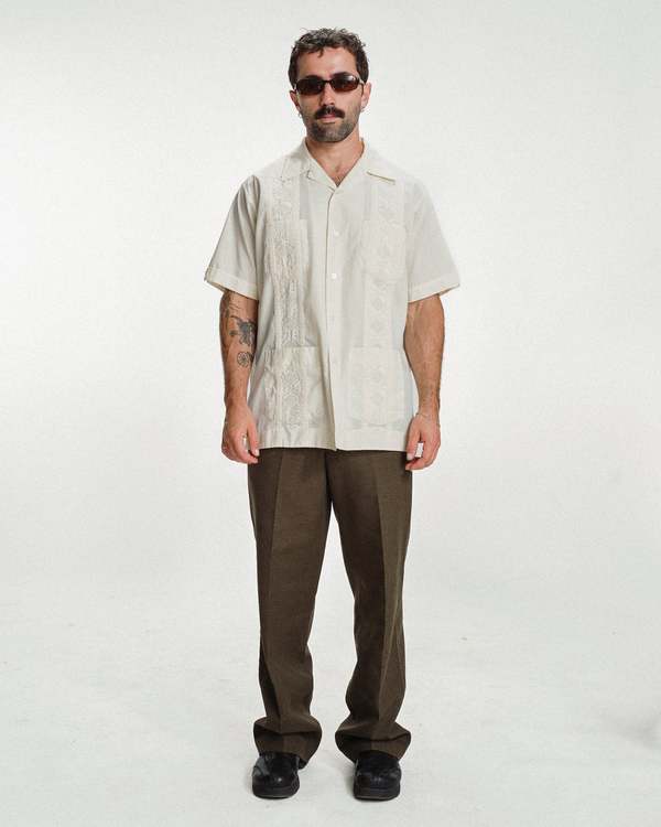 Vintage Wool Slacks - Deep Army Green