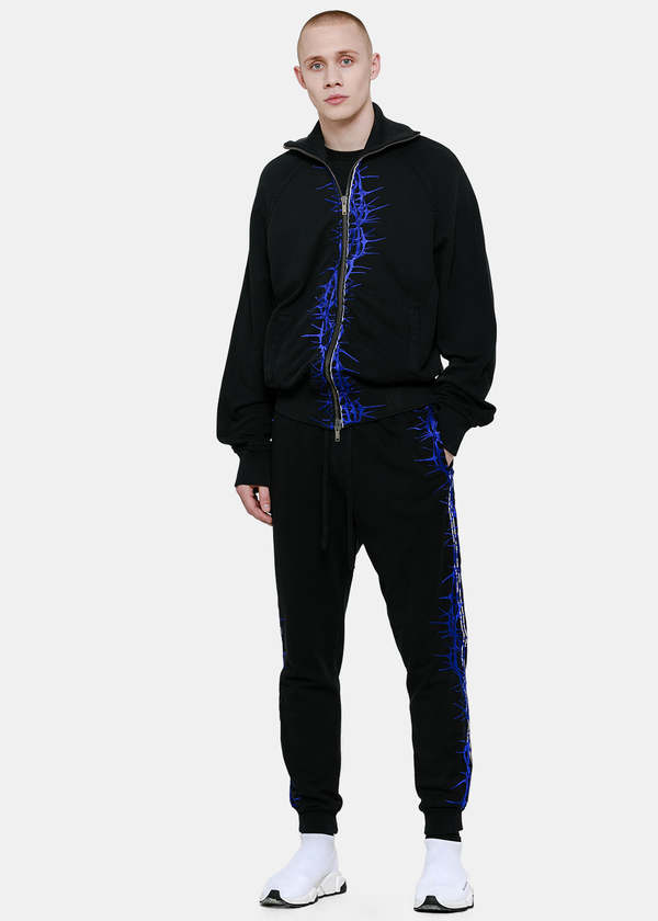 Haider Ackermann 黒　スウェット　パーカー パンツ Haider Ackermann Embroidered Sweatpants - Black | Garmentory