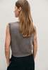 Silk Laundry V-Neck Sweater Vest - Pearl - Thumbnail 3