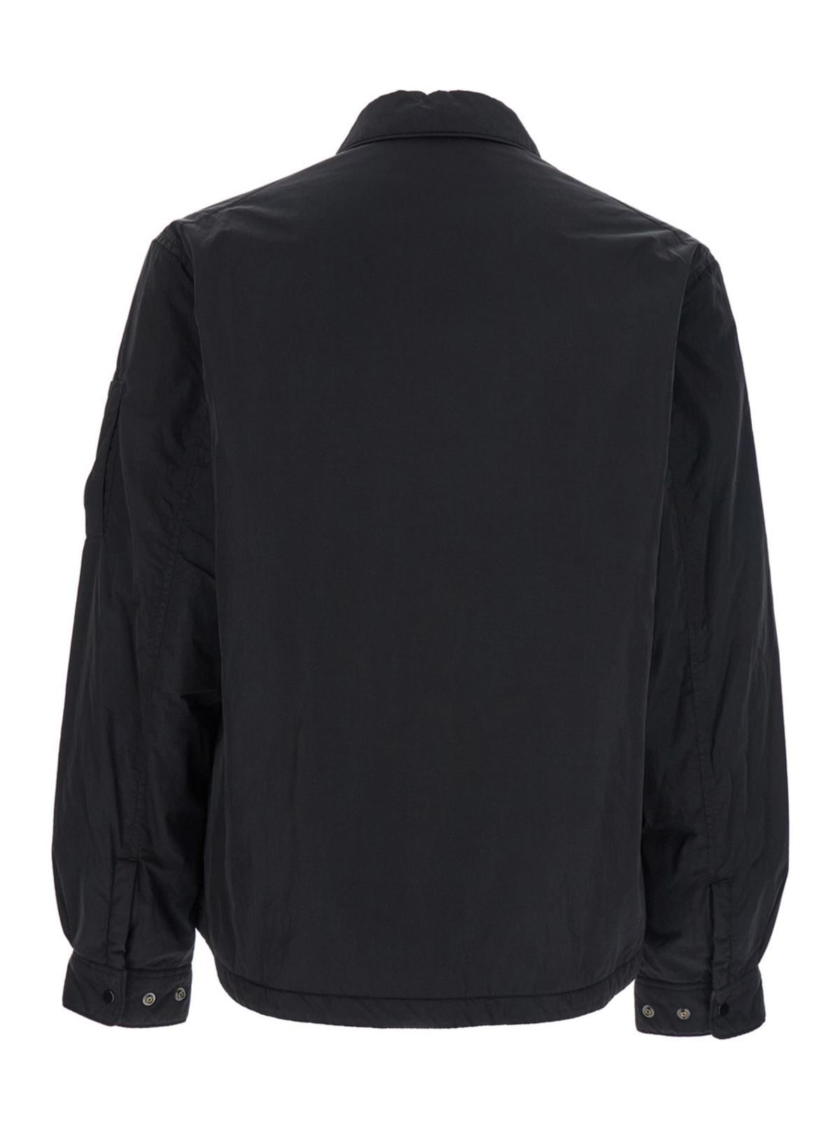 C.P. Company Overshirt Padded In Chrome Overshirt - Black | Garmentory